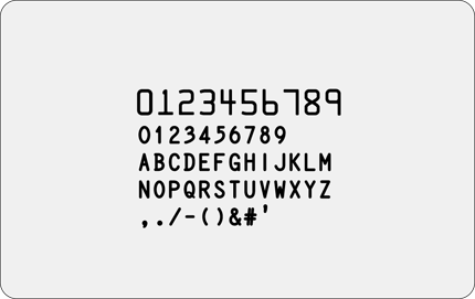 加工できる文字見本